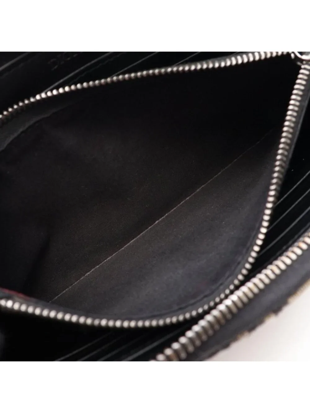 Dior Round Wallet Oblique Navy Canvas